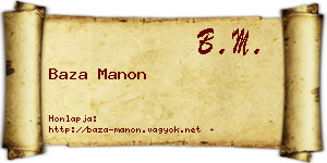 Baza Manon névjegykártya